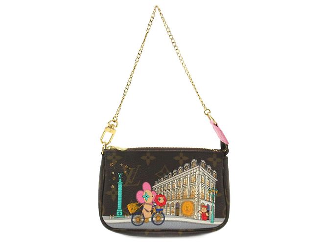 Pochette Accessoires Vivienne di Louis Vuitton Marrone