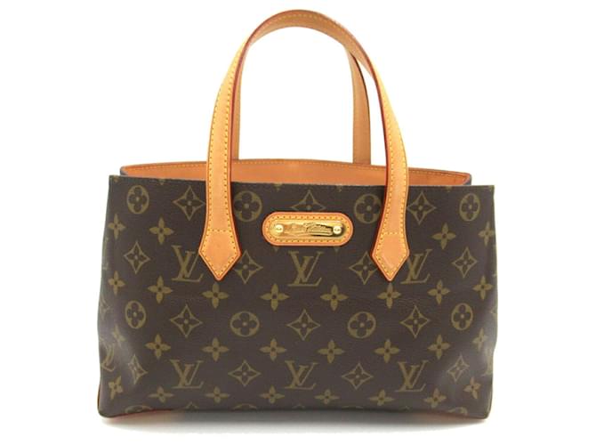 Bolsa Louis Vuitton Wilshire PM Marrom Lona  ref.1535537