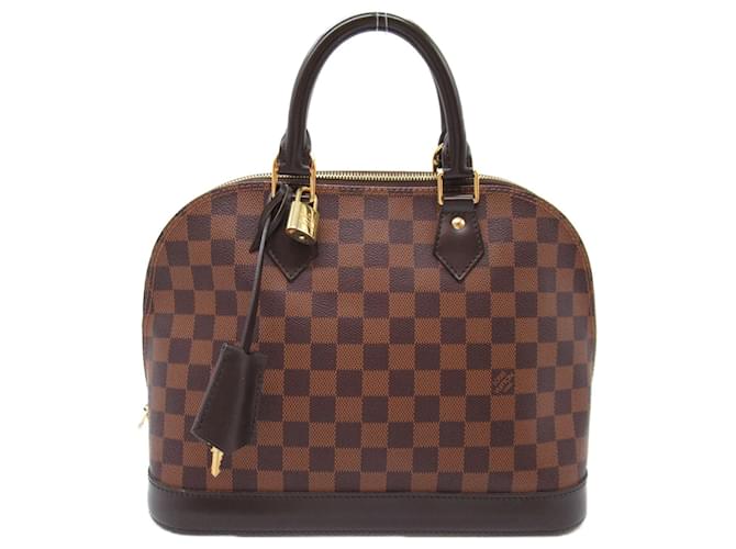 Bolsa Louis Vuitton Alma Marrom Lona Plástico  ref.1535554