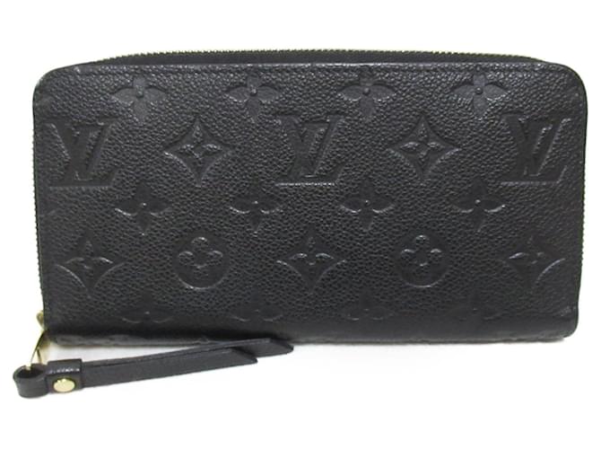 Carteira longa Monogram Empreinte Louis Vuitton Preto Couro Lona  ref.1535560