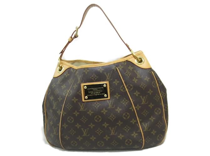 Bolsa de Ombro Galliera PM Louis Vuitton Marrom Couro envernizado Lona Plástico  ref.1535570