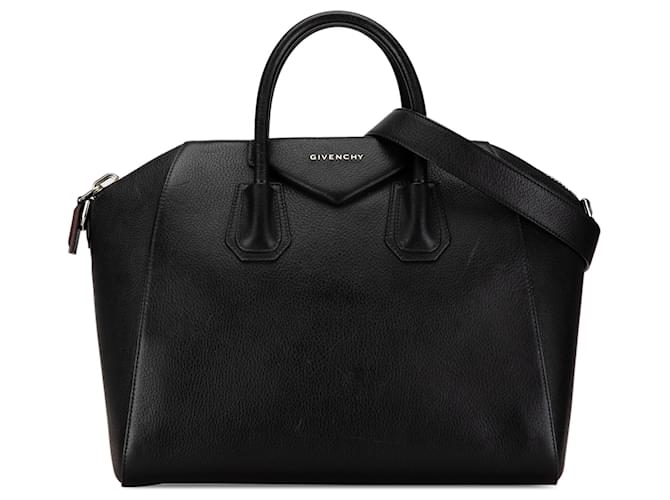 Givenchy Antigona em couro de bezerro preto médio Bezerro-como bezerro  ref.1535655