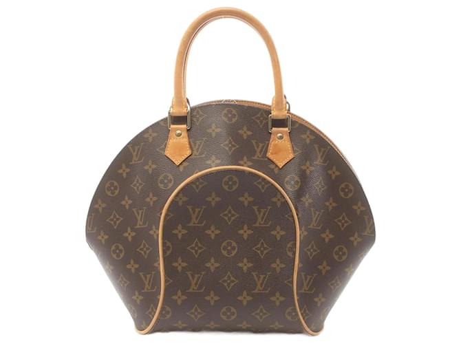 Borsa a mano Monogram Ellipse MM Louis Vuitton Marrone Monogramma Pelle Pelle verniciata  ref.1535696