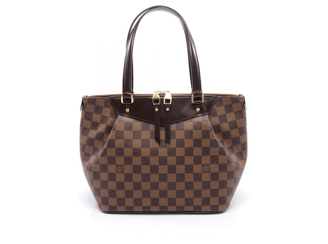 Louis Vuitton Westminster PM Tote Bag Brown Damier ebene Leather Cloth  ref.1535697