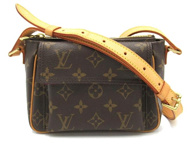 Bolsa de Ombro Monogram Vivacite PM da Louis Vuitton Marrom Monograma Couro Couro envernizado  ref.1535704