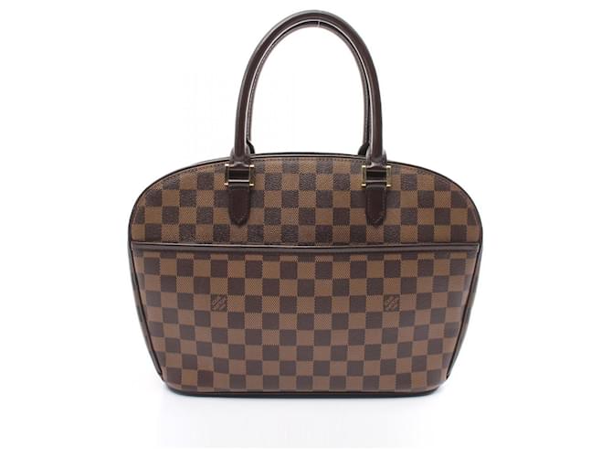 Sac à main Louis Vuitton Saria Horizontal Damier Ebene Cuir Toile Plastique Marron  ref.1535739