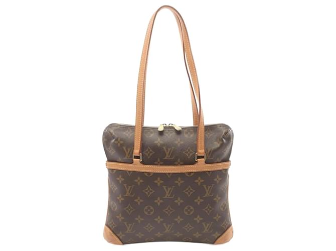 Bolsa de Ombro Coussin GM Monograma Louis Vuitton Marrom Couro Lona Plástico  ref.1535743