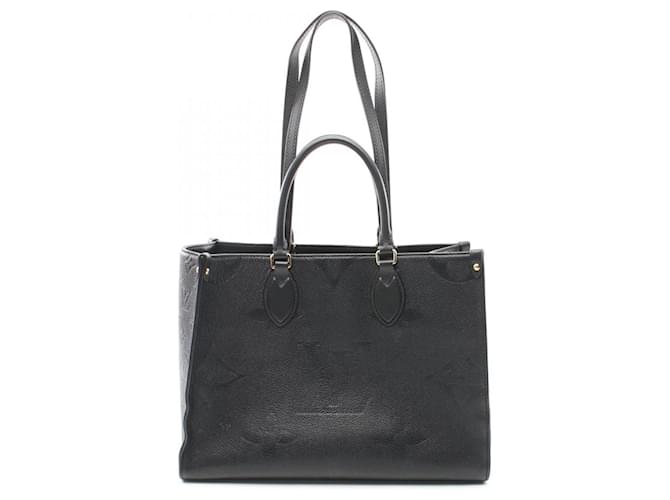 Bolsa tote Louis Vuitton On the Go MM Monogram Empreinte Noir Preto Couro  ref.1535750