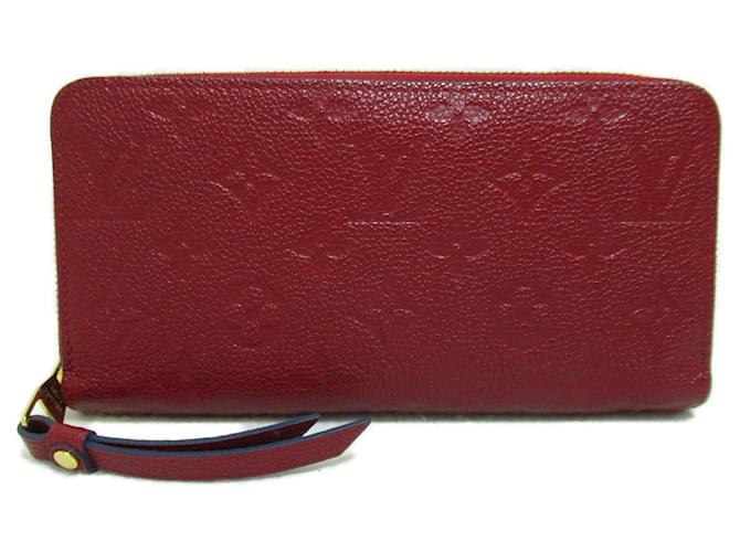 Louis Vuitton Red Monogram Empreinte Long Wallet Cloth  ref.1535764