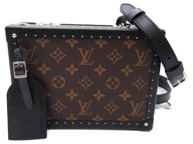 Bolsa de ombro em lona revestida preta Louis Vuitton Preto  ref.1535784