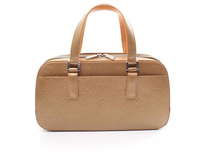 Bolso Louis Vuitton Shelton Monogram Matte Ambre Beige Cuero Paño  ref.1535792