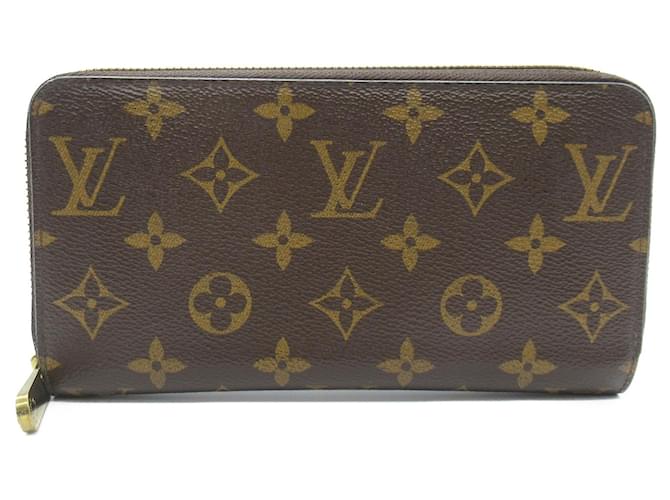 Carteira longa de lona revestida marrom Louis Vuitton  ref.1535809