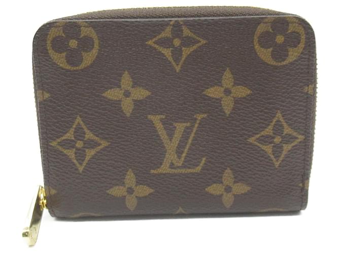 Porta-moedas Zippy Louis Vuitton Marrom Lona  ref.1535811