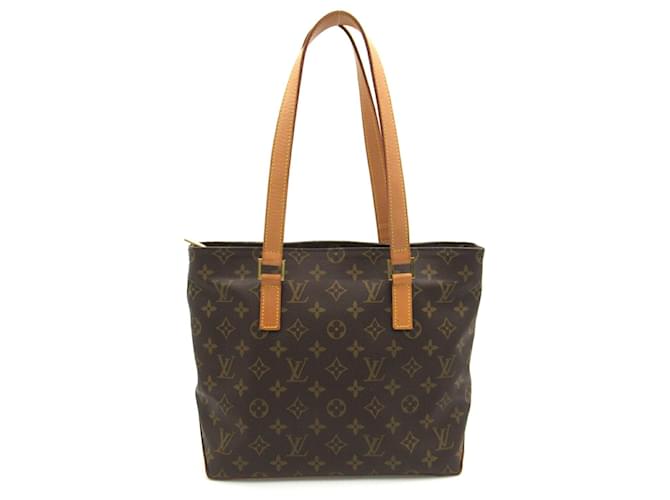 Bolsa Cabas Piano Louis Vuitton Marrom Lona  ref.1535819