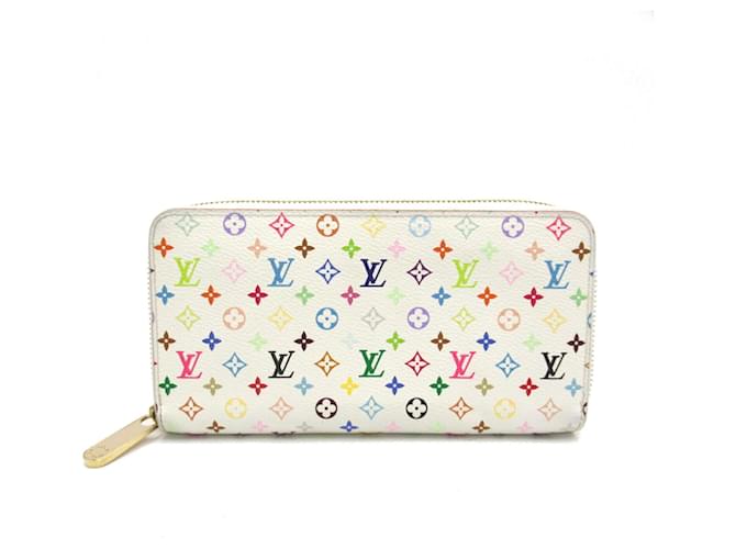 Louis Vuitton Zippy Wallet White Multiple colors Cloth  ref.1535822