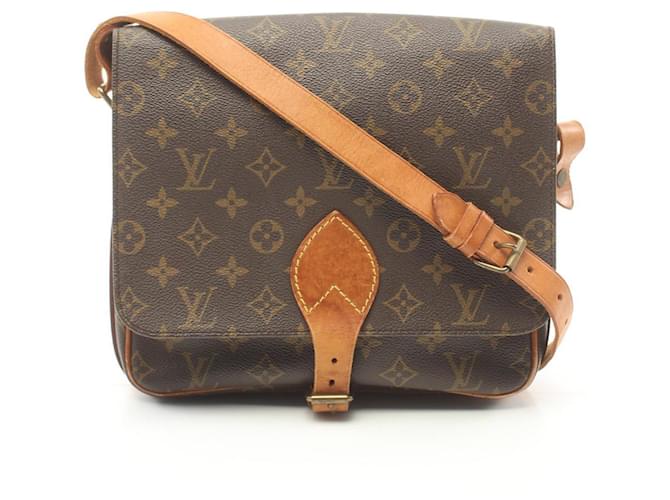 Louis Vuitton Cartesier GM Monogram Shoulder Bag Brown Leather Cloth  ref.1535823