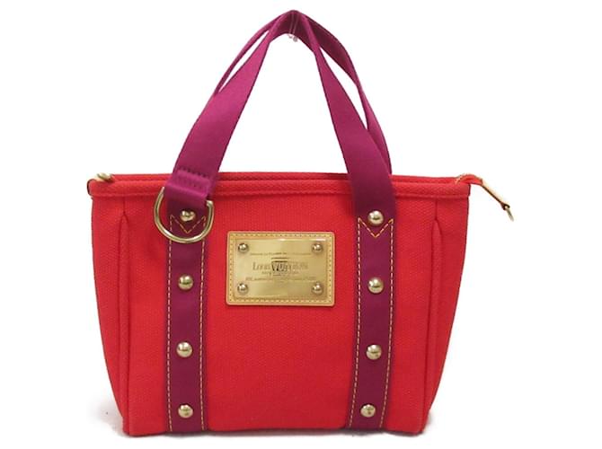 Sac Cabas PM Louis Vuitton Toile Rouge  ref.1535827