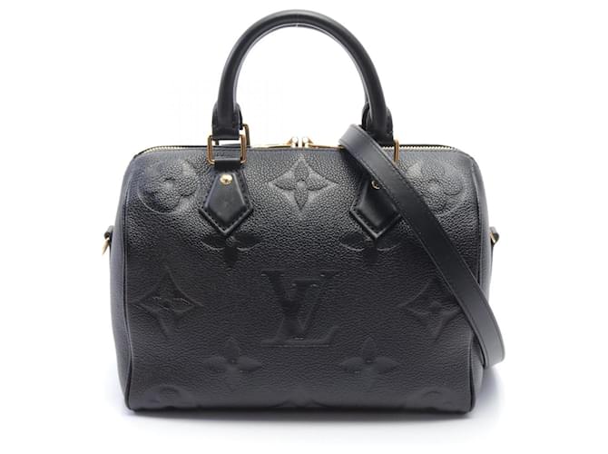 Bolso Louis Vuitton Speedy Bandoulière 25 Negro Cuero