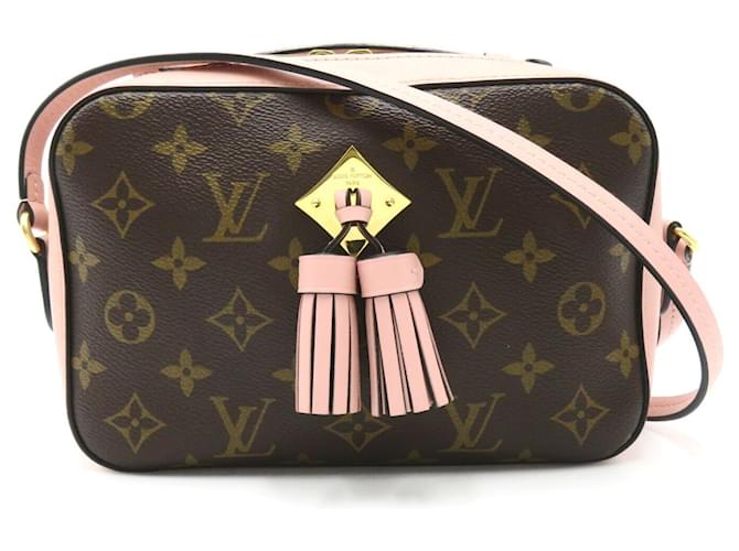 Bolsa de Ombro Saintonge Louis Vuitton Marrom Rosa Lona  ref.1535844