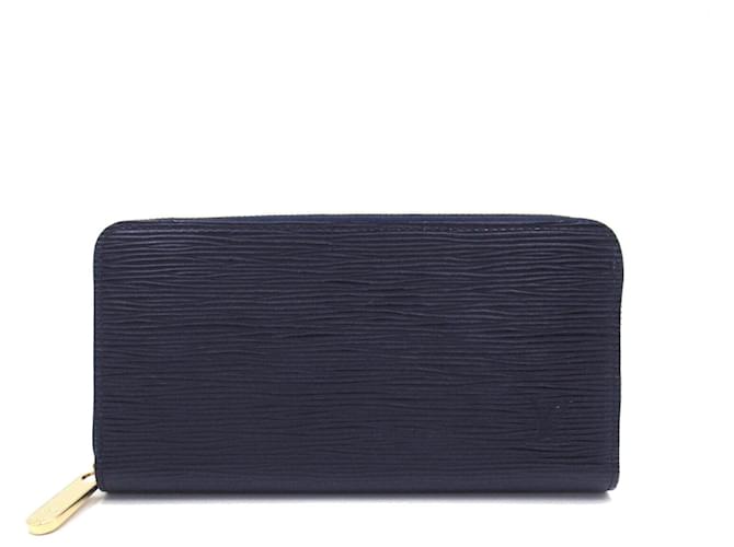 Carteira longa em couro Epi Louis Vuitton Azul marinho  ref.1535847