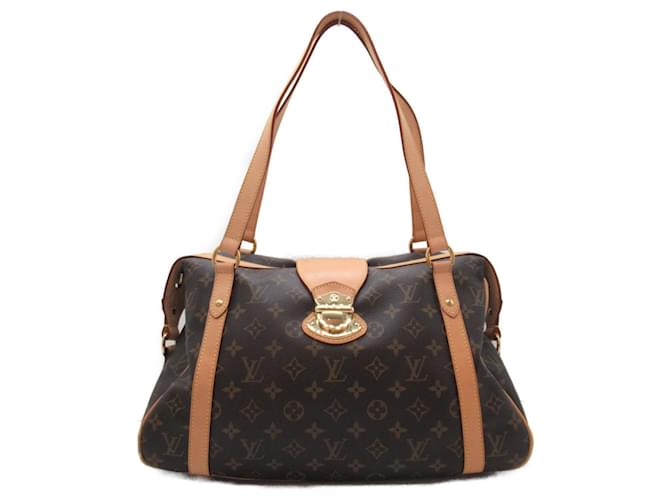 Bolsa de Ombro Stresa PM Louis Vuitton Preto Couro envernizado Lona Plástico  ref.1535866