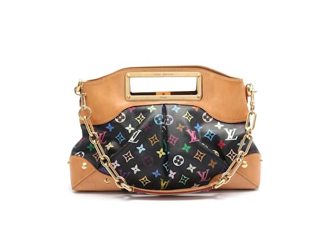 Bolsa de mão Judy MM Louis Vuitton Preto Multicor Couro Lona Plástico  ref.1535877