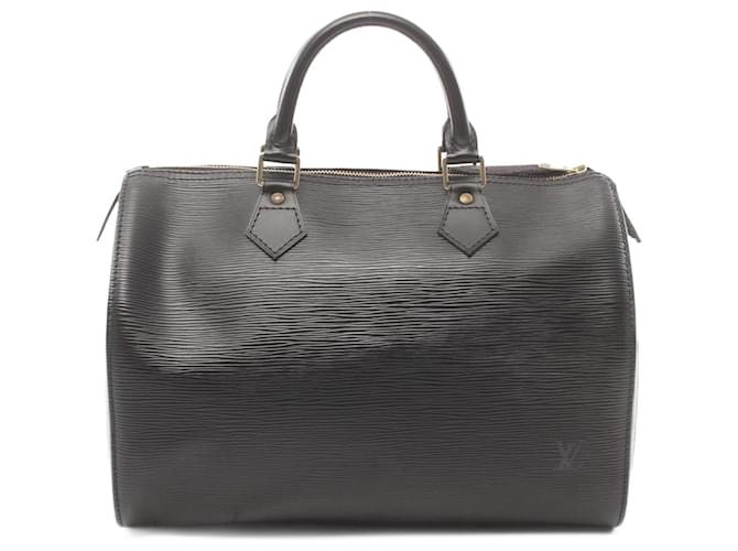 Louis Vuitton Speedy 30 Epi Noir Handbag Black Leather  ref.1535880