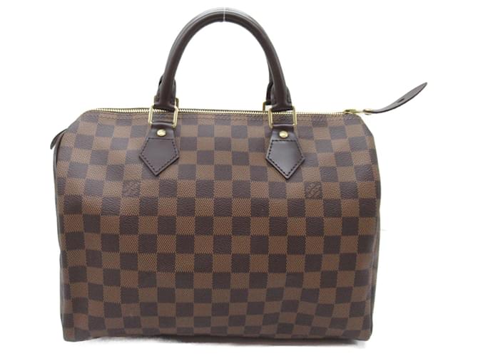 Bolsa Louis Vuitton Speedy 30 Marrom Lona Plástico  ref.1535882