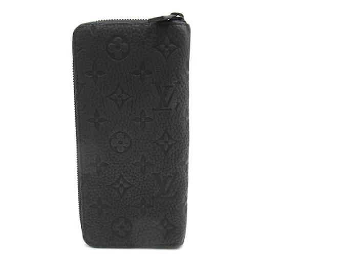 Carteira longa em couro Taurillon Louis Vuitton Preto  ref.1535895