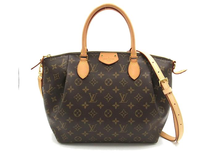 Bolsa tote Turen MM Louis Vuitton Marrom Lona  ref.1535899