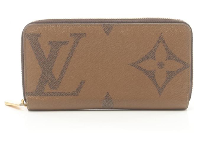 Zippy Cartera larga marrón Louis Vuitton Castaño Cuero Lienzo  ref.1535903