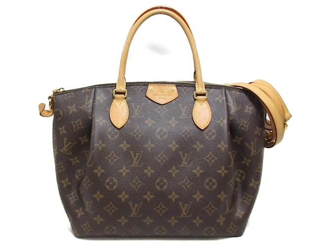 Bolsa de Ombro Louis Vuitton Turen MM Marrom Lona  ref.1535908