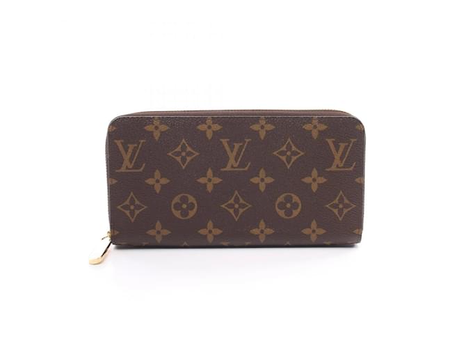 Carteira longa de lona revestida marrom Louis Vuitton  ref.1535915