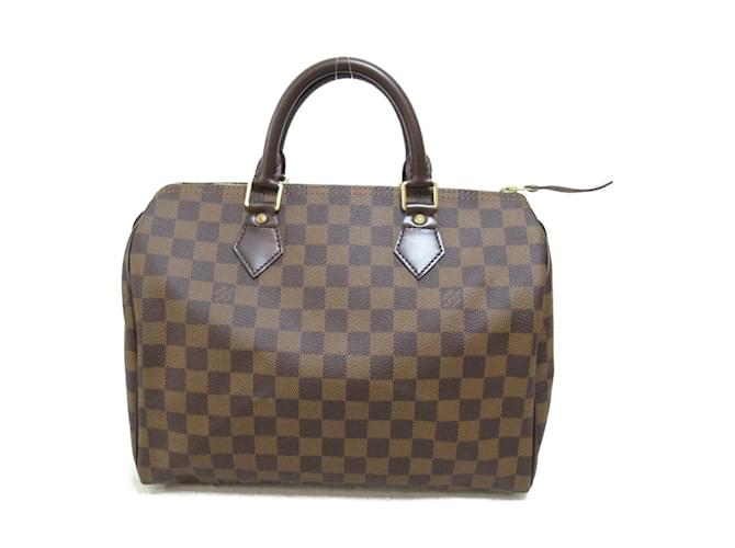 Bolso Louis Vuitton Speedy 30 Castaño Lienzo  ref.1535918