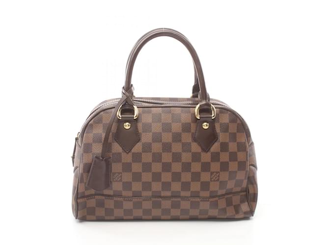 Bolso Duomo Louis Vuitton Castaño Damier ebene Cuero Lienzo  ref.1535920