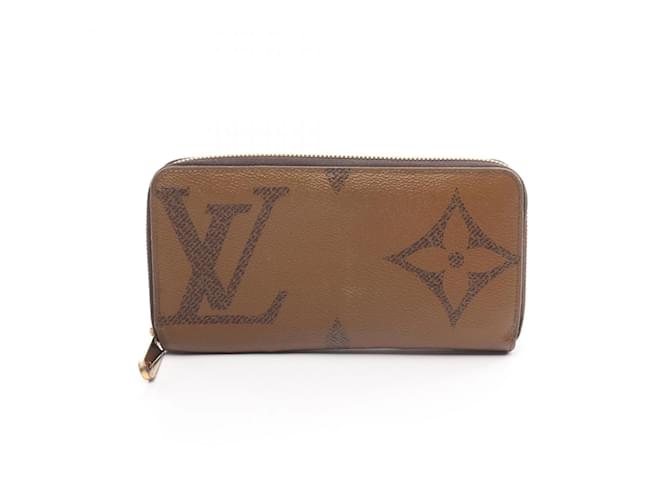 Carteira Zippy Louis Vuitton Marrom Couro Lona  ref.1535922