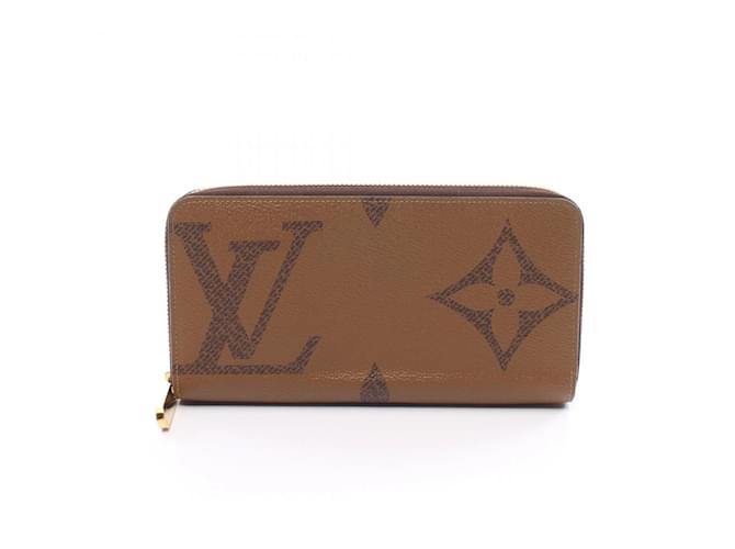 Carteira Zippy Louis Vuitton Marrom Couro Lona  ref.1535924