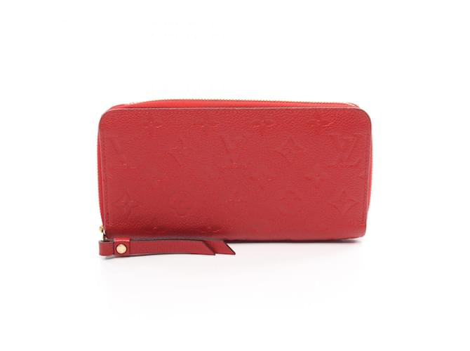 Carteira longa de couro vermelho Louis Vuitton  ref.1535925