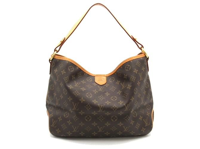 Bolsa de Ombro Delightful PM da Louis Vuitton Marrom Couro envernizado Lona Plástico  ref.1535928