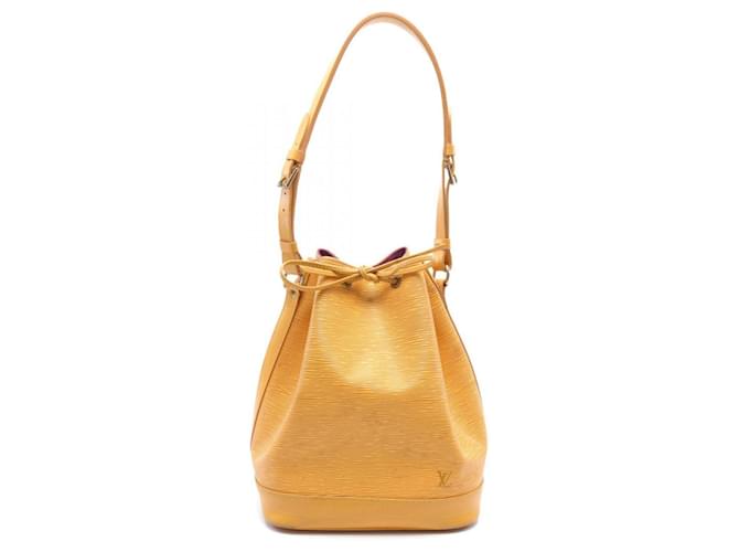 Bolsa de Ombro Louis Vuitton Noe Epi Tassili Amarela Amarelo Couro  ref.1535974