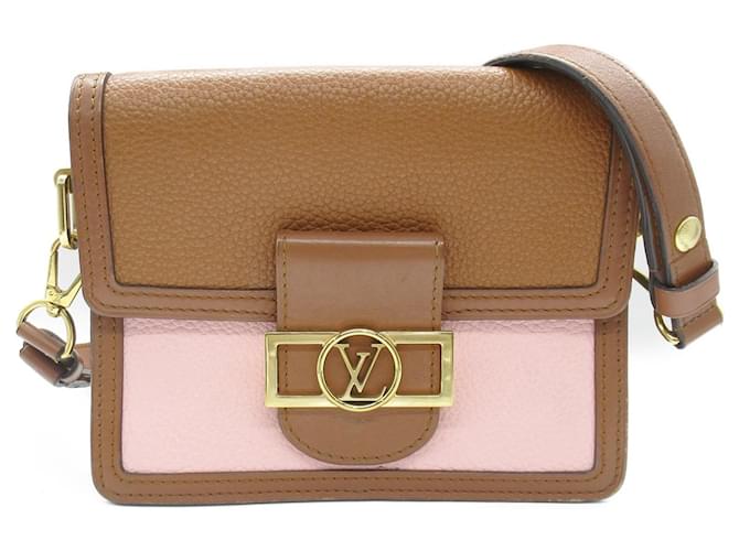 Louis Vuitton Dauphine MINI Shoulder Bag Brown Leather  ref.1535990