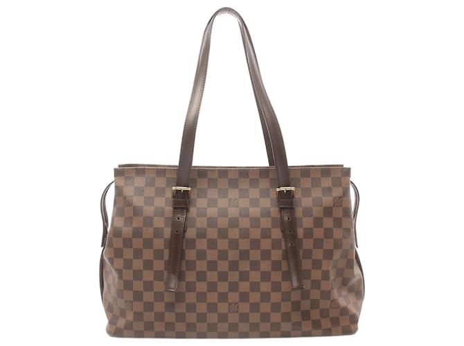 Sac à main Chelsea de Louis Vuitton Cuir Toile Marron Damier ebène  ref.1535992