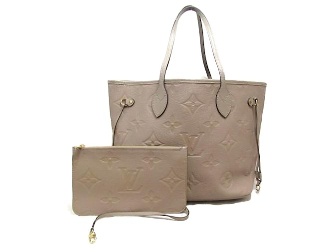 Louis Vuitton Neverfull MM Tourtiere Bag Beige Leather  ref.1536014