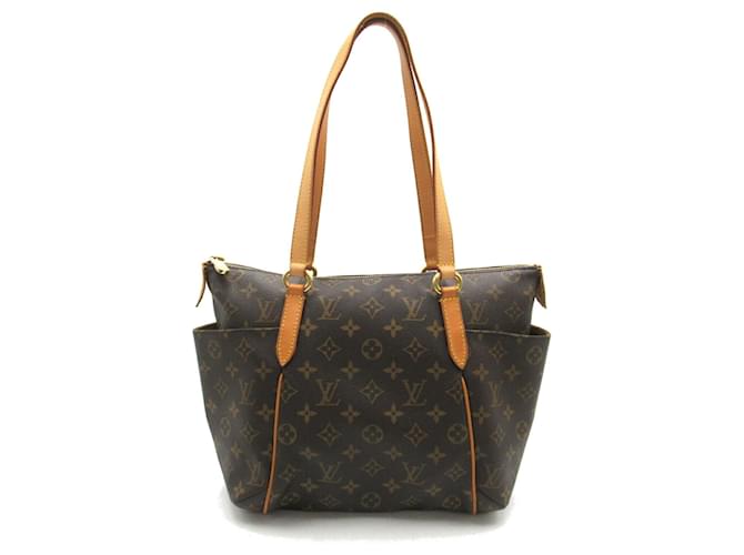 Bolsa Tote Totally PM Louis Vuitton Marrom Monograma Couro envernizado  ref.1536040