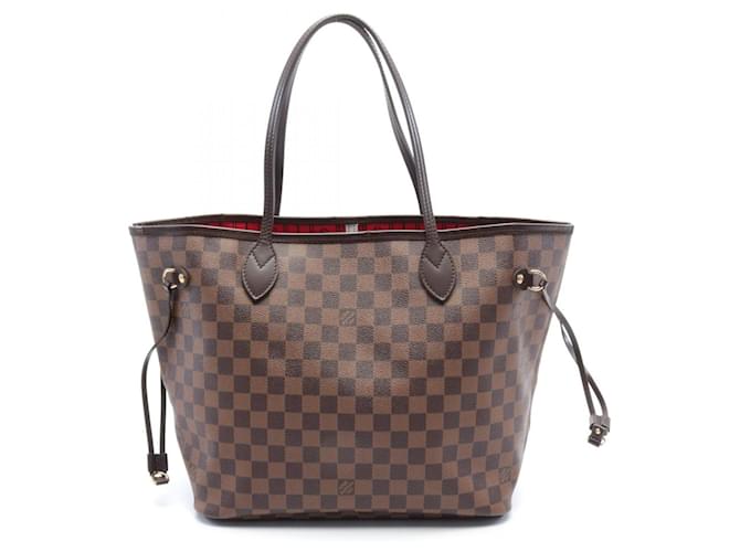 Sac tote Neverfull MM de Louis Vuitton Cuir Toile Plastique Marron  ref.1536049