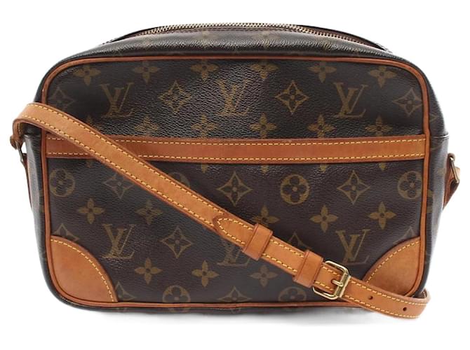 Bolsa de Ombro Monograma Trocadero 27 da Louis Vuitton Marrom Couro envernizado  ref.1536056