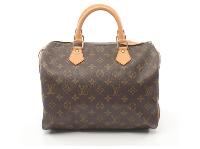 Bolso Louis Vuitton Speedy 30 Monogram Castaño Lienzo  ref.1536084