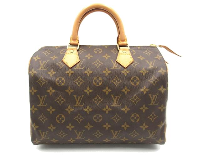 Bolsa Louis Vuitton Speedy 30 Marrom Lona  ref.1536085