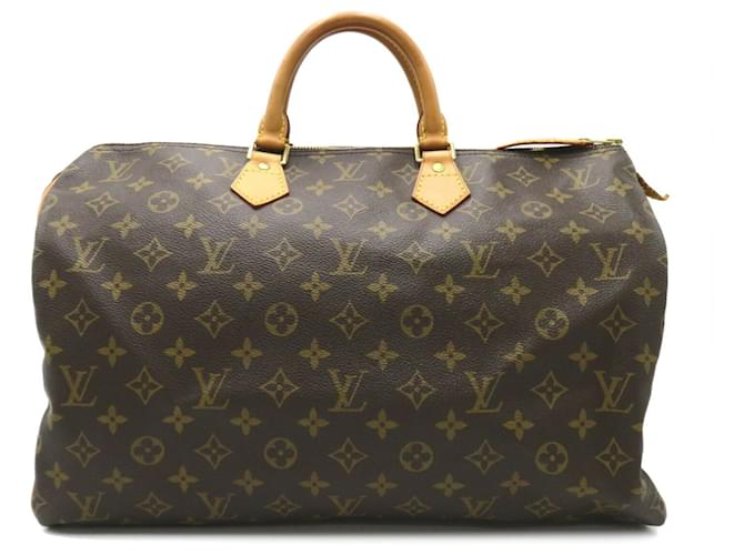 Bolsa Louis Vuitton Speedy 40 Marrom Lona  ref.1536133