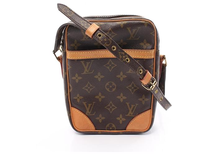 Bolsa de Ombro Monograma Danube da Louis Vuitton Marrom Couro Couro envernizado Lona Plástico  ref.1536147